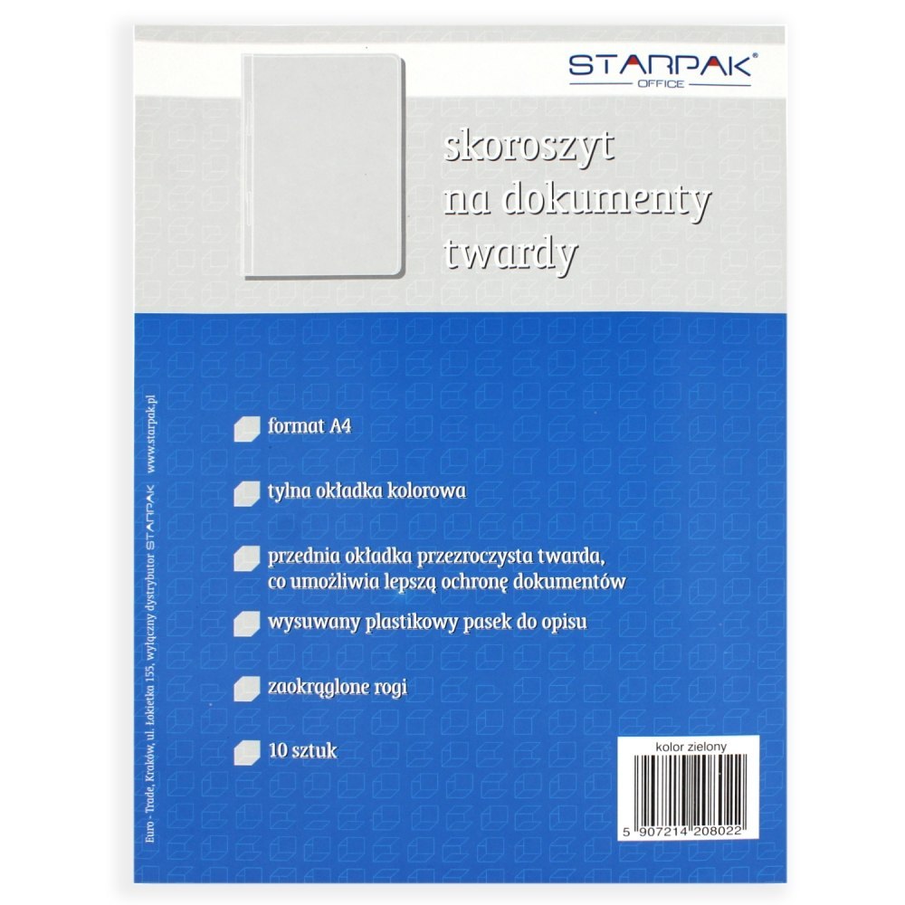 Aktenbuch aus Hart-PVC für Dokumente im A4-Format, grün, STARPAK 108398
